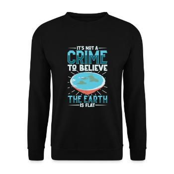 Flat Earth Theory Flat Earth Army Earth - Unisex Sweatshirt - black - Front - Alina (178cm) & Michal (187cm)