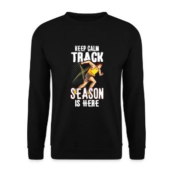 Athlétisme Athlétisme Coureurs Course Cadeau - Sweat-shirt Unisexe - noir - Devant - Alina (178cm) & Michal (187cm)