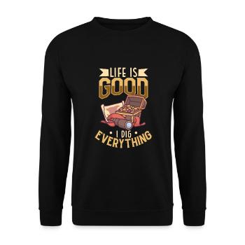 Oak Island / Treasure Hunting Oak Island Mystery - Unisex Pullover - Schwarz - Vorne - Alina (178cm) & Michal (187cm)