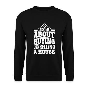 Real Estate Agent Realtor Home Closing Investor - Unisex Sweatshirt - black - Front - Alina (178cm) & Michal (187cm)