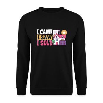 Real Estate Agent Realtor Home Closing Investor - Unisex Sweatshirt - black - Front - Alina (178cm) & Michal (187cm)