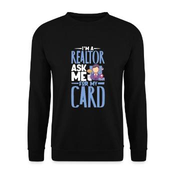 Real Estate Agent Realtor Home Closing Investor - Unisex Sweatshirt - black - Front - Alina (178cm) & Michal (187cm)