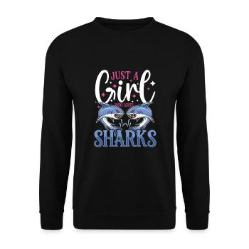 Shark Ocean Predator Scuba Diver Plongée sous-marine - Sweat-shirt Unisexe - noir - Devant - Alina (178cm) & Michal (187cm)
