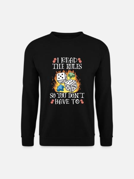 Wijn Bordspellen Schaakbordspel Speler Gokken - Uniseks sweater - zwart