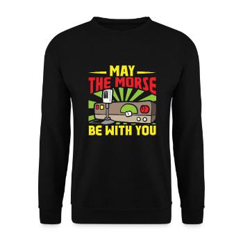Opérateur radioamateur Signal radioamateur - Sweat-shirt Unisexe - noir - Devant - Alina (178cm) & Michal (187cm)