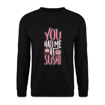 Fan de sushis Cuisine japonaise Cuisine gastronomique Japon - Sweat-shirt Unisexe - noir - Devant - Alina (178cm) & Michal (187cm)