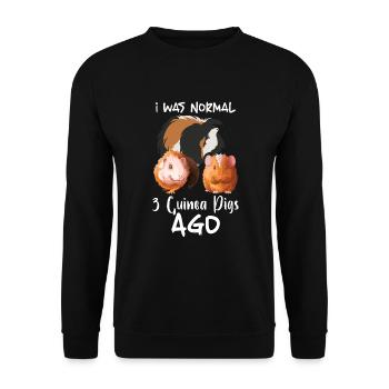 Amateur de cochon d’Inde pomme de terre poilue - Sweat-shirt Unisexe - noir - Devant - Alina (178cm) & Michal (187cm)
