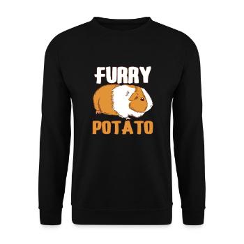 Idée cadeau de pomme de terre poilue amoureux du cochon d’Inde - Sweat-shirt Unisexe - noir - Devant - Alina (178cm) & Michal (187cm)