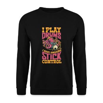 Drummer Drums Music Drum Set Drumming - Unisex Sweatshirt - black - Front - Alina (178cm) & Michal (187cm)