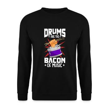 Drummer Drums Music Drum Set Drumming - Unisex Sweatshirt - black - Front - Alina (178cm) & Michal (187cm)
