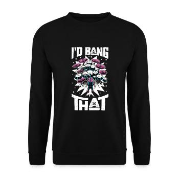 Drummer Drums Music Drum Set Drumming - Unisex Sweatshirt - black - Front - Alina (178cm) & Michal (187cm)