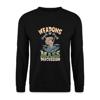Drummer Drums Music Drum Set Drumming - Unisex Sweatshirt - black - Front - Alina (178cm) & Michal (187cm)
