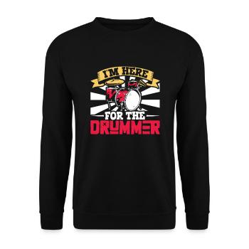 Drummer Drums Music Drum Set Drumming - Unisex Sweatshirt - black - Front - Alina (178cm) & Michal (187cm)