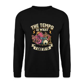Drummer Drums Music Drum Set Drumming - Unisex Sweatshirt - black - Front - Alina (178cm) & Michal (187cm)