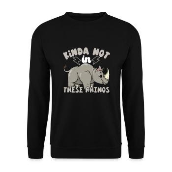 Rhino Rhino Safari Zoo Wilderness Wildlife - Unisex Sweatshirt - black - Front - Alina (178cm) & Michal (187cm)