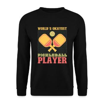 Pickleball Player Pickleball Paddle Pickleball - Unisex Pullover - Schwarz - Vorne - Alina (178cm) & Michal (187cm)