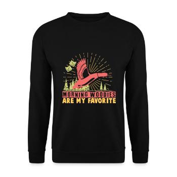 Duck Hunt Duck Hunter Bird Hunting Duck Hunting - Unisex Sweatshirt - black - Front - Alina (178cm) & Michal (187cm)