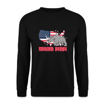 Rhino Rhino Safari Zoo Wilderness Wildlife - Unisex Sweatshirt - black - Front - Alina (178cm) & Michal (187cm)