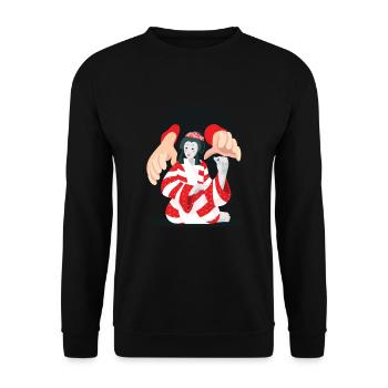 Professeur d’art dramatique Professeur d’art dramatique - Sweat-shirt Unisexe - noir - Devant - Alina (178cm) & Michal (187cm)