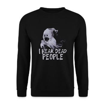 Paranormal Forschungshalloween Ghost Hunter - Unisex Pullover - Schwarz - Vorne - Alina (178cm) & Michal (187cm)