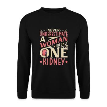 Kidney Transplant Kidney Donor Kidney Disease - Unisex Sweatshirt - black - Front - Alina (178cm) & Michal (187cm)
