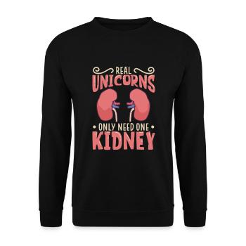 Kidney Transplant Kidney Donor Kidney Disease - Unisex Sweatshirt - black - Front - Alina (178cm) & Michal (187cm)