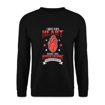 Crise cardiaque Chirurgie à cœur ouvert Chirurgie cardiaque Cadeau - Sweat-shirt Unisexe - noir - Devant - Alina (178cm) & Michal (187cm)
