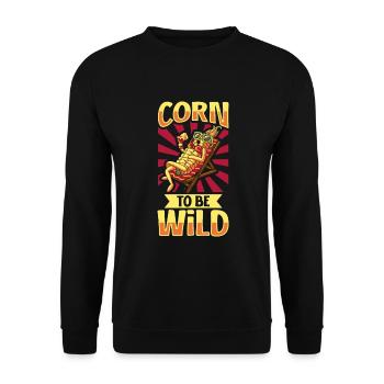 Funny Farmer Funny Farming Tractor Country Life - Unisex Sweatshirt - black - Front - Alina (178cm) & Michal (187cm)
