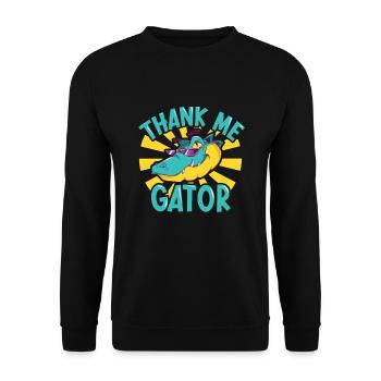 Alligator Crocodile Animal Reptile Zoo Lizard Love - Unisex Sweatshirt - black - Front - Alina (178cm) & Michal (187cm)
