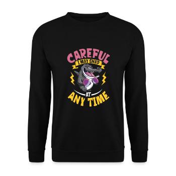 Alligator Crocodile Animal Reptile Zoo Lizard Love - Unisex Sweatshirt - black - Front - Alina (178cm) & Michal (187cm)