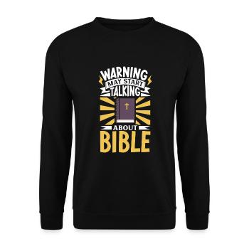 Jesus Christianity God Praying Prayer Pastor - Unisex Pullover - Schwarz - Vorne - Alina (178cm) & Michal (187cm)
