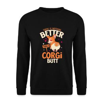 chien gallois corgi animal de compagnie chien amoureux chiot - Sweat-shirt Unisexe - noir - Devant - Alina (178cm) & Michal (187cm)
