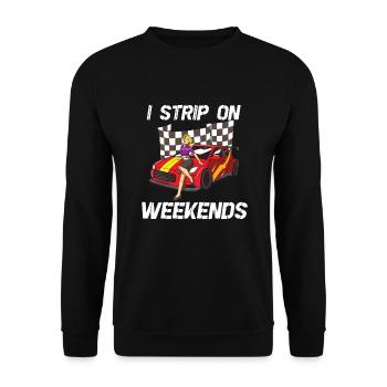 Race Car Dirt Track Racing Funny Racer Race Car - Unisex Sweatshirt - black - Front - Alina (178cm) & Michal (187cm)