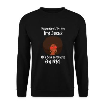 Afro Black Girl Pride Afro Girl Afrocentrique - Sweat-shirt Unisexe - noir - Devant - Alina (178cm) & Michal (187cm)