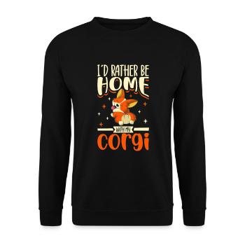 Hund Welsh Corgi Haustier Hund Liebhaber Welpe - Unisex Pullover - Schwarz - Vorne - Alina (178cm) & Michal (187cm)