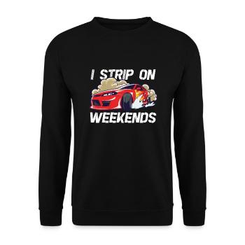 Race Car Dirt Track Racing Funny Racer Race Car - Unisex Sweatshirt - black - Front - Alina (178cm) & Michal (187cm)