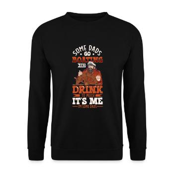 Bateau papa Capitaine Pontoon Sailor Croisière - Sweat-shirt Unisexe - noir - Devant - Alina (178cm) & Michal (187cm)