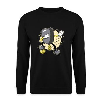 Pickleball Player Pickleball Paddle Pickleball - Unisex Pullover - Schwarz - Vorne - Alina (178cm) & Michal (187cm)