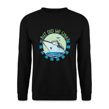 Boating Dad Boat Captain Pontoon Sailor Cruising - Unisex Pullover - Schwarz - Vorne - Alina (178cm) & Michal (187cm)