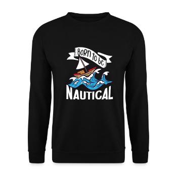 Bateau papa Capitaine Pontoon Sailor Croisière - Sweat-shirt Unisexe - noir - Devant - Alina (178cm) & Michal (187cm)