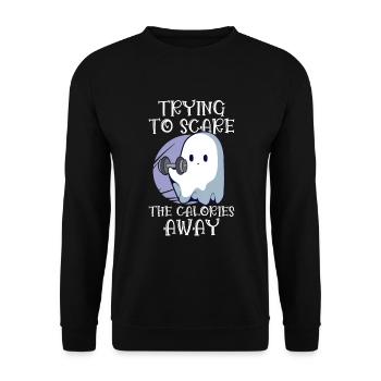 Bodybuilding Powerlifting Weightlifting Fitness - Unisex Pullover - Schwarz - Vorne - Alina (178cm) & Michal (187cm)