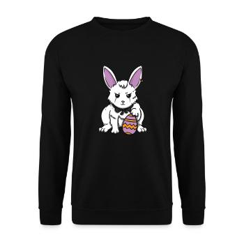 Gothic Rabbit Gothic Rabbit Gothic Easter Emo Goth - Unisex Sweatshirt - black - Front - Alina (178cm) & Michal (187cm)