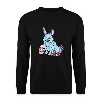Gothic Rabbit Gothic Rabbit Gothic Easter Emo Goth - Unisex Sweatshirt - black - Front - Alina (178cm) & Michal (187cm)
