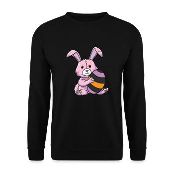 Gothic Rabbit Gothic Rabbit Gothic Easter Emo Goth - Unisex Sweatshirt - black - Front - Alina (178cm) & Michal (187cm)