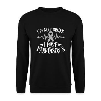 Parkinsons Awareness Gift For Parkinsons - Unisex Sweatshirt - black - Front - Alina (178cm) & Michal (187cm)