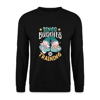 Jeu de cartes de bingo Grand-mère Joueur de bingo Cartes de bingo - Sweat-shirt Unisexe - noir - Devant - Alina (178cm) & Michal (187cm)