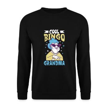 Jeu de cartes de bingo Grand-mère Joueur de bingo Cartes de bingo - Sweat-shirt Unisexe - noir - Devant - Alina (178cm) & Michal (187cm)