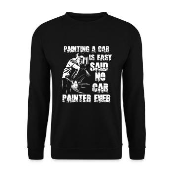 Peintre de voiture Peintre de carrosserie de voiture Mécanicien de voiture - Sweat-shirt Unisexe - noir - Devant - Alina (178cm) & Michal (187cm)