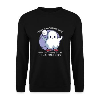 Bodybuilding Powerlifting Weightlifting Fitness - Unisex Sweatshirt - black - Front - Alina (178cm) & Michal (187cm)