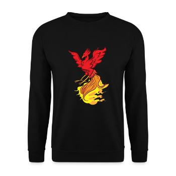 Phoenix Bird Mythical Creatures - Unisex Sweatshirt - black - Front - Alina (178cm) & Michal (187cm)